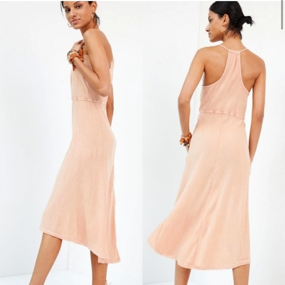 Anthropologie Dresses & Skirts - Anthropologie Daily Practice Pink Acid Wash Racerback Tank Dress NWT